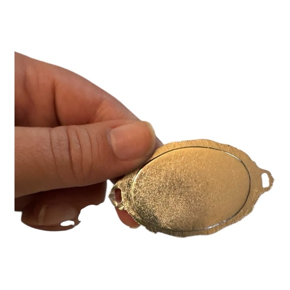 Dollhouse Oval Silver Tray Platter with Handles Large 1:12 Scale Miniature - Picture 2 of 3